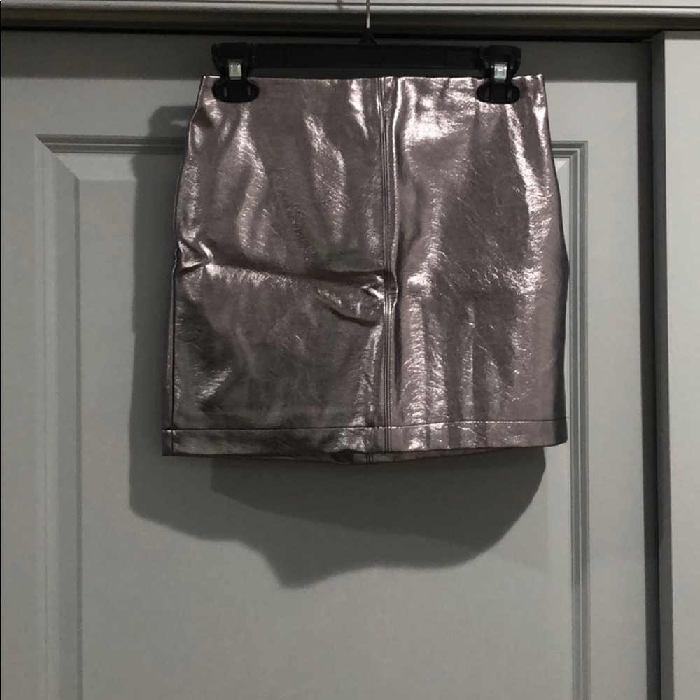 Hollister Silver Metallic Skirt